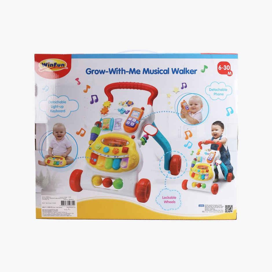 Winfun Grow-With-Me Musical Walker Baby Gear for Kids age 0M+