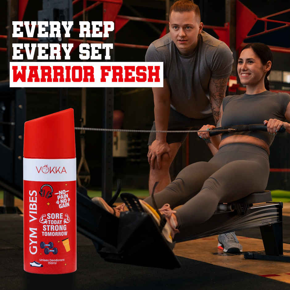 Vokka Gym Vibes Deodorant Body Spray Unisex Long Lasting