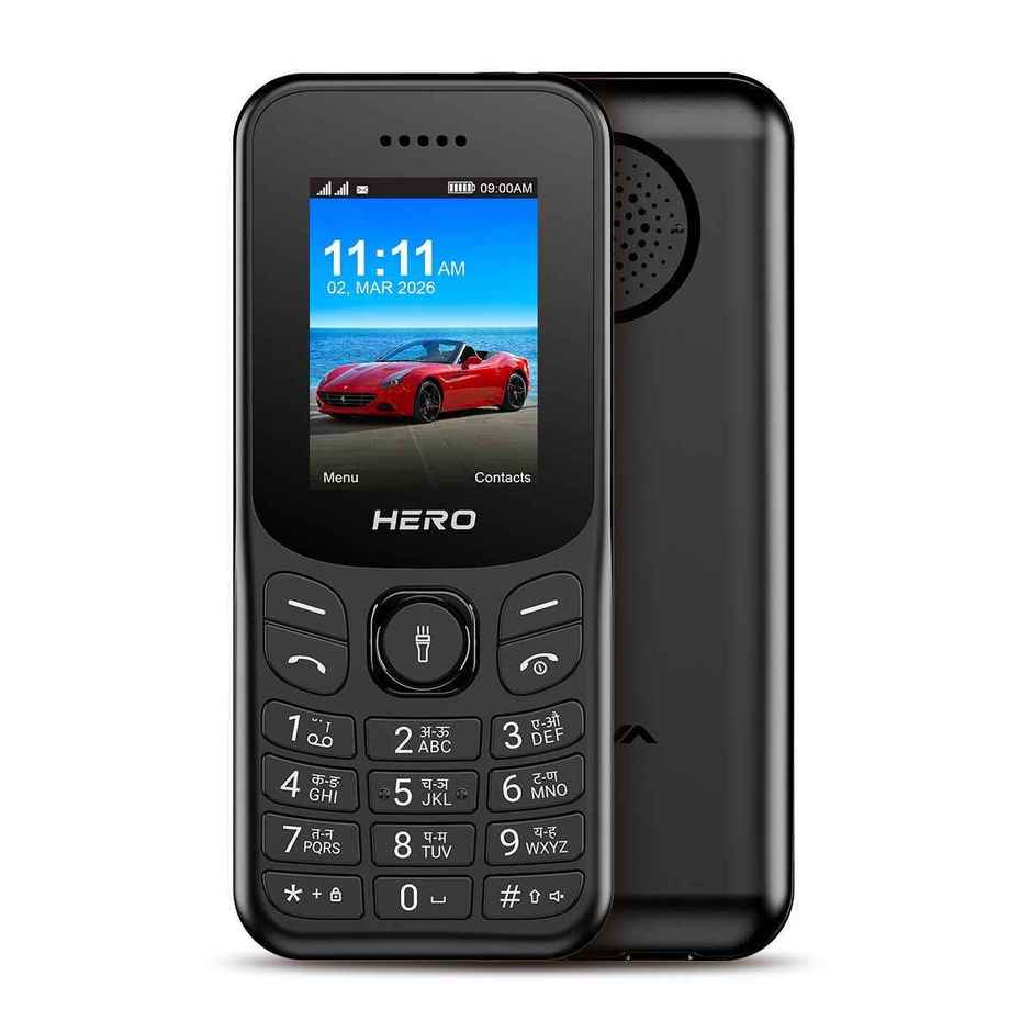 Lava Hero Shakti 2026 Dual SIM Keypad Phone | 1.8 inch Display | Type C | Black