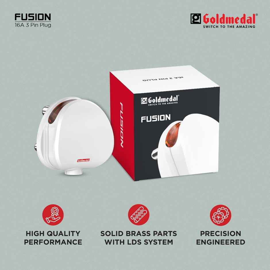 Goldmedal Fusion 16A 3 Pin Plug Top - 240 V