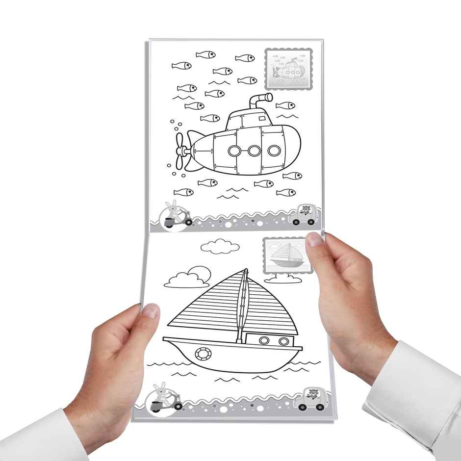 Vehicles- It's Colour time with Stickers Books for Kids | Fun & Engaging Colouring Activity Book