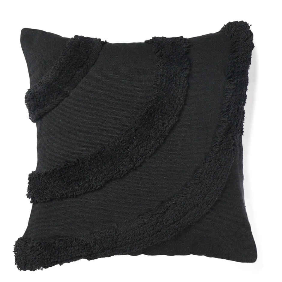 Sashaa World Cotton Cushion Cover | Black