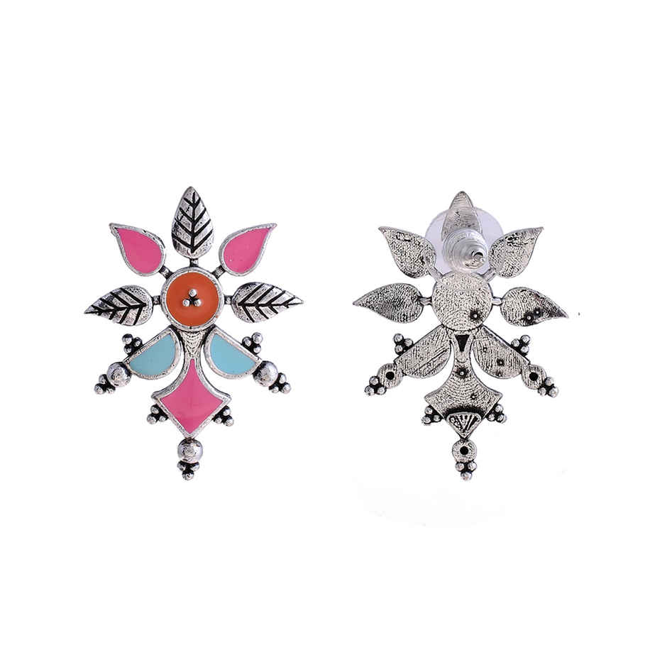 Voylla Bagh E Fiza Floral Pattern Subtle Earrings