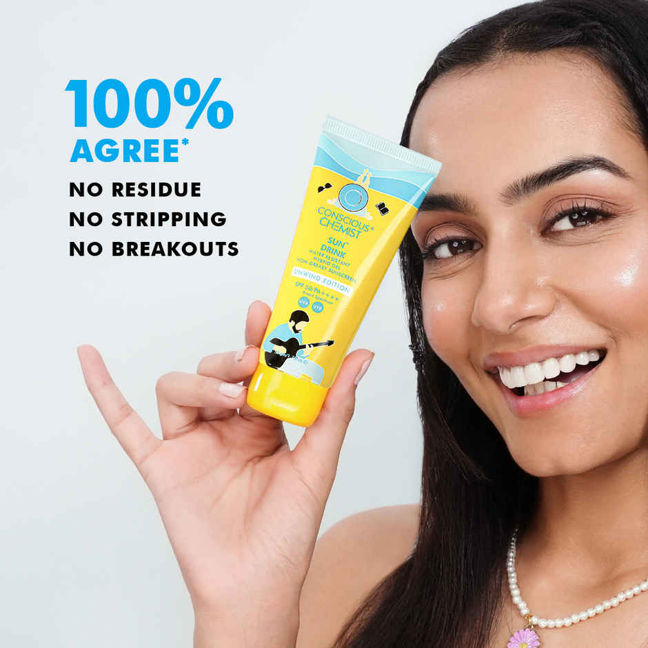 Conscious Chemist Unwind Edition Sun Drink With Water Resistant Gel Sunscreen SPF 50 PA++++