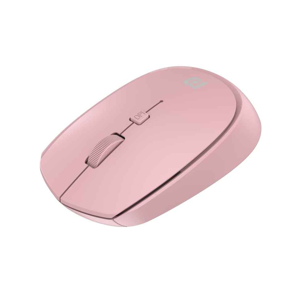 Portronics Toad 23 Wireless Optical Mouse with 2.4GHz, USB Nano Dongle, Optical Orientation, Click Wheel, Adjustable DPI - Pink