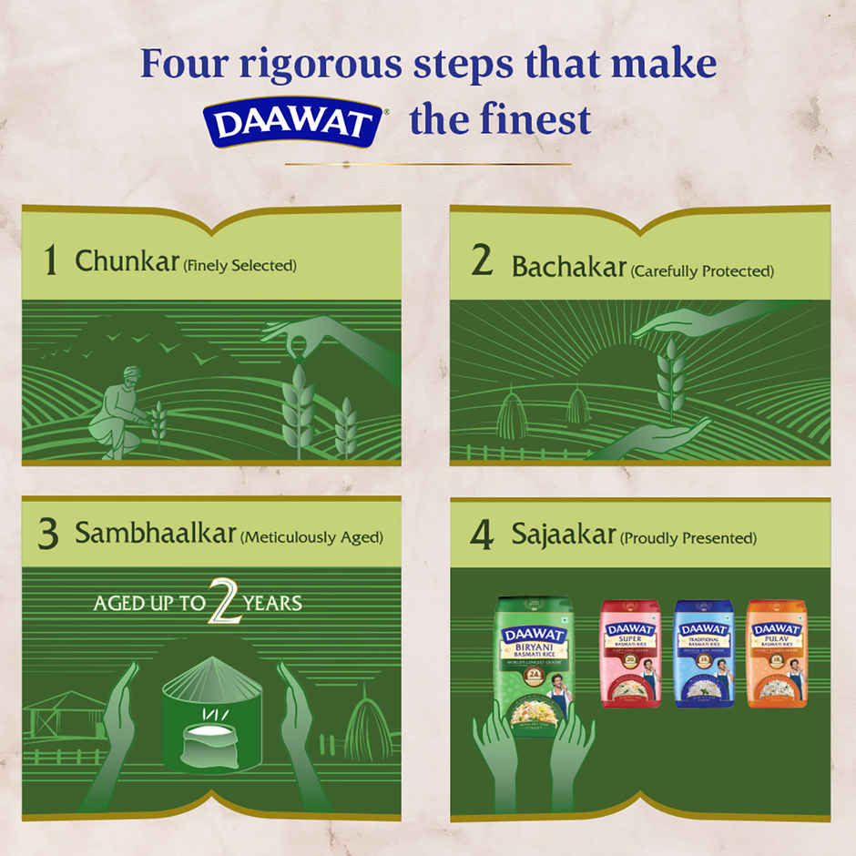 Daawat Rozana Basmati Rice Gold | Medium Grain Combo