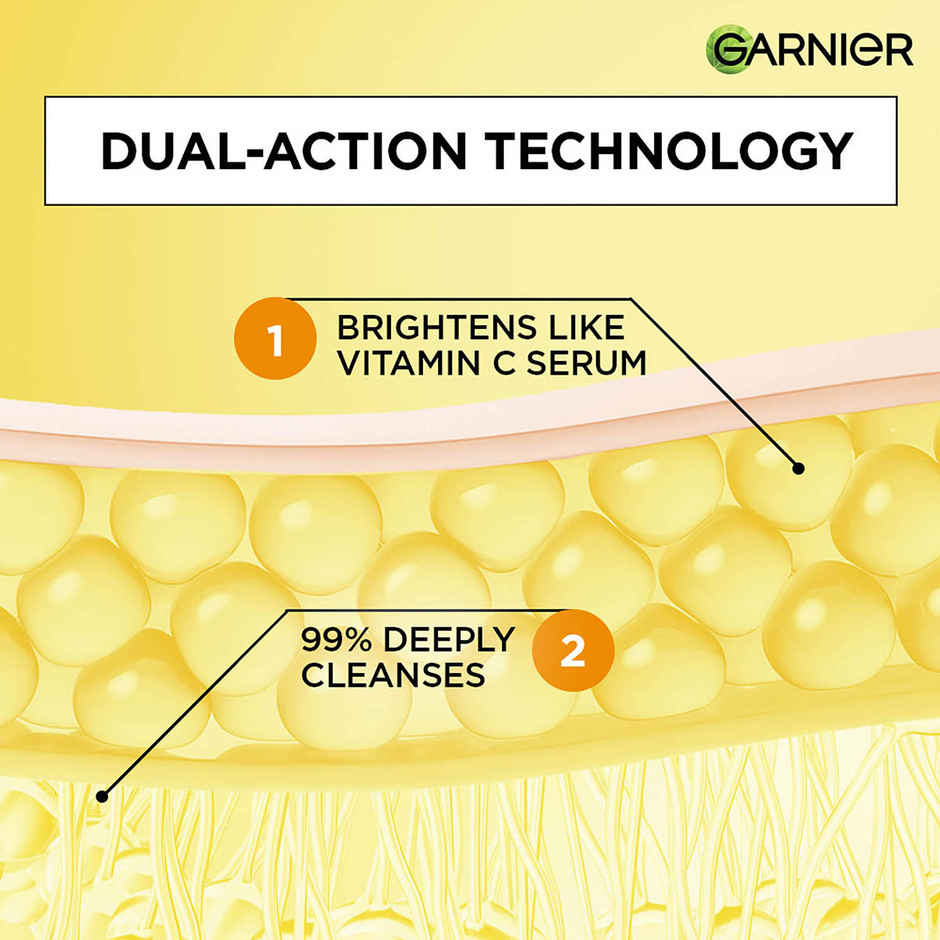 Garnier Bright Complete Serum Cleanser | Vit C Facewash for Visibly Brighter Skin in 1 Wash