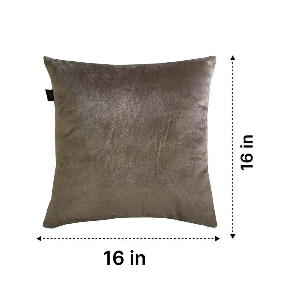 Lushomes Velvet Cushion Covers - Light Beige | 16 x 16 inch