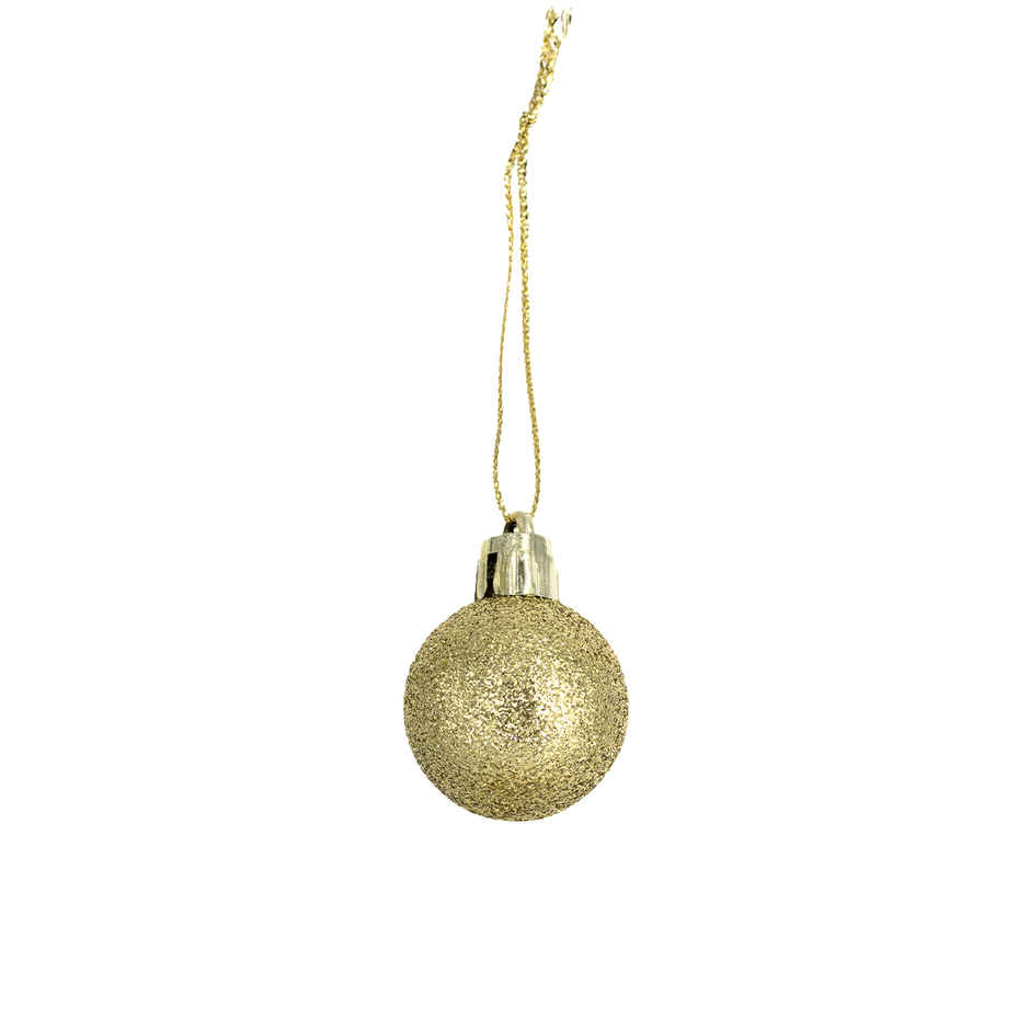Christmas Glitter Matt Shiny Balls For Tree decor | Golden | Gullak