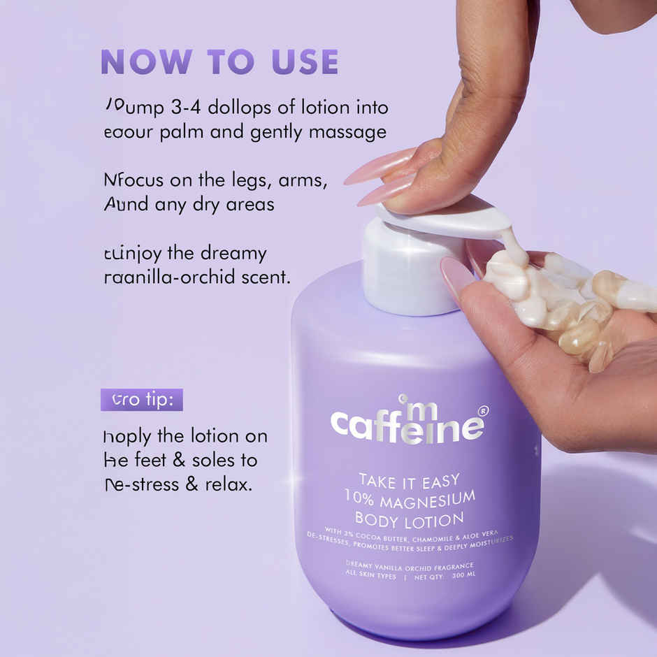 Mcaffeine 10% Magnesium Body Lotion - 3X Stress Reduction, Better Sleep with Vanilla