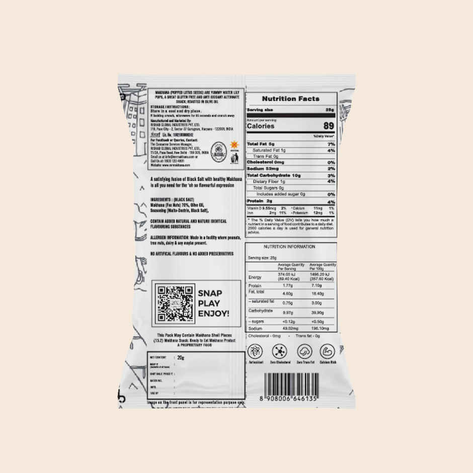 Mr Makhana Black Salt