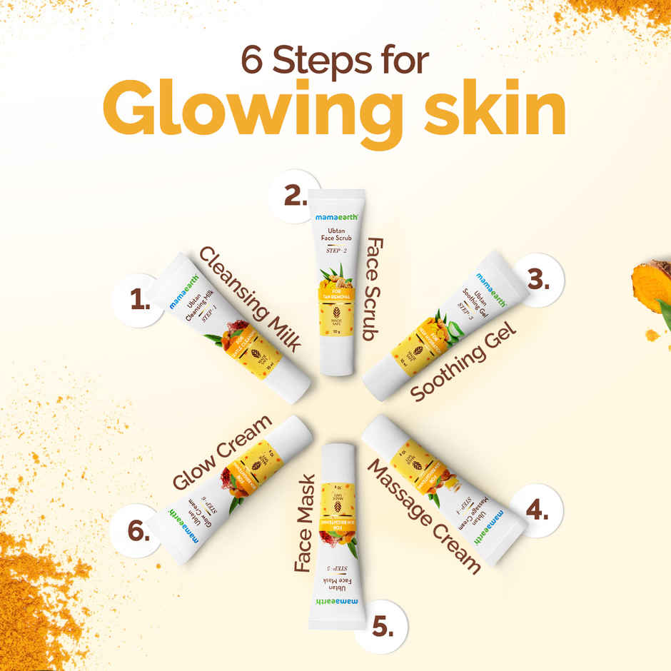 Mamaearth Ubtan Facial Kit With Turmeric & Saffron For Glowing Skin