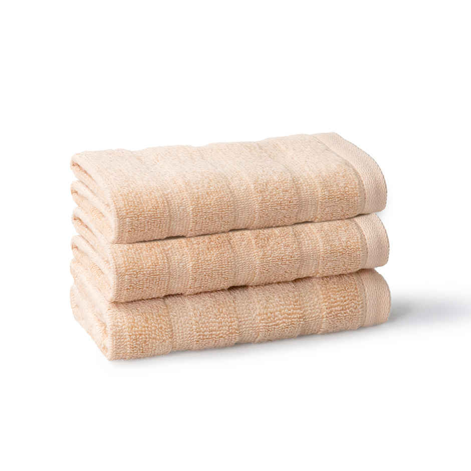 Mytrident Quick Dry Cotton Face Towel Set | 13 x 13 in | Beige