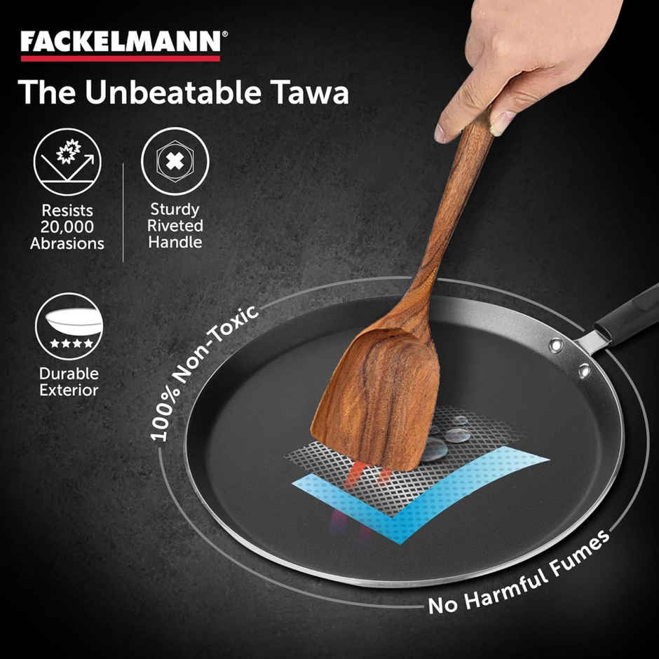 Fackelmann Quartz Nonstick Flat Tawa 28Cm, Induction, German Tech, Paratha, Omelette, Dosa