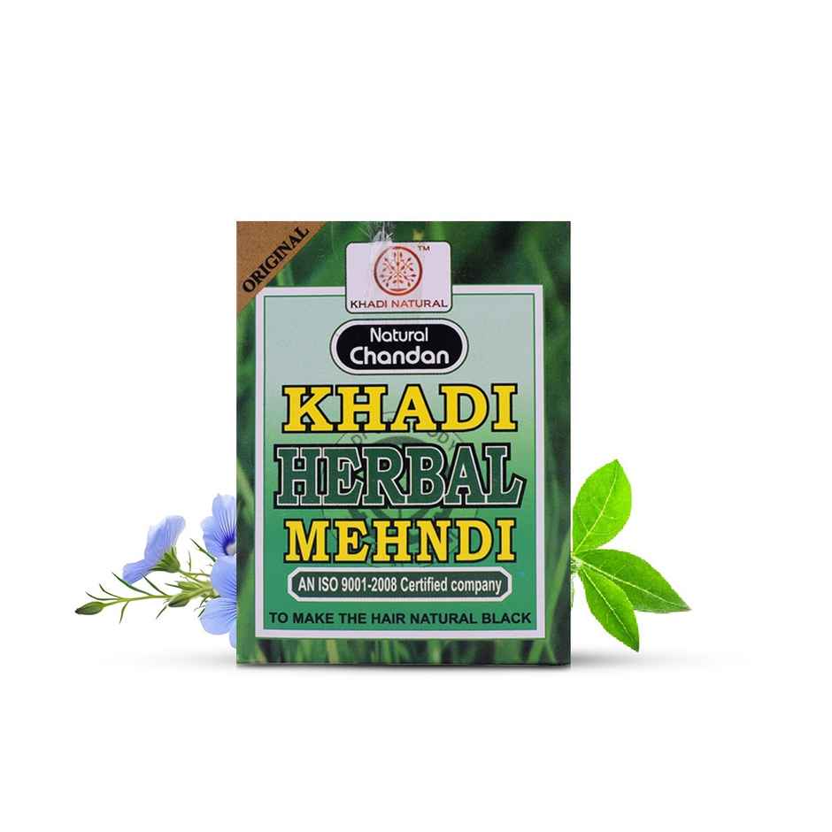 Khadi Natural Herbal Mehndi Deep Black Color And Conditiones Hair Combo