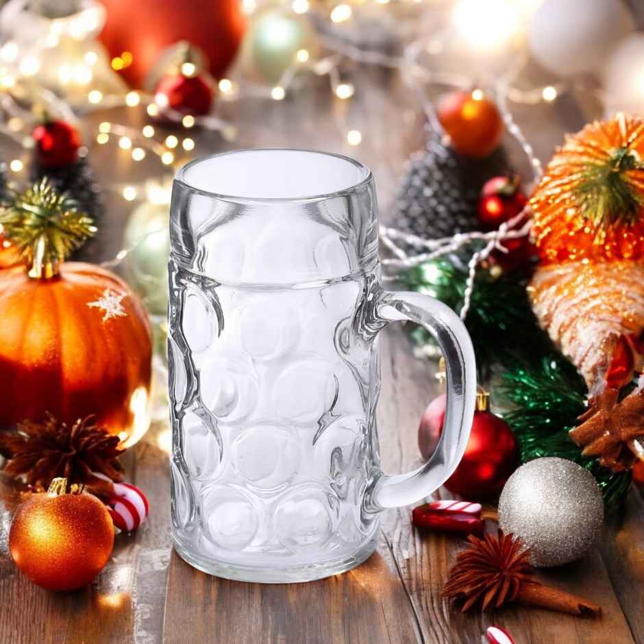 Beer Mug Jumbo Big Size Beer Glass Crystal Clear | 1000 ml | Bar Box