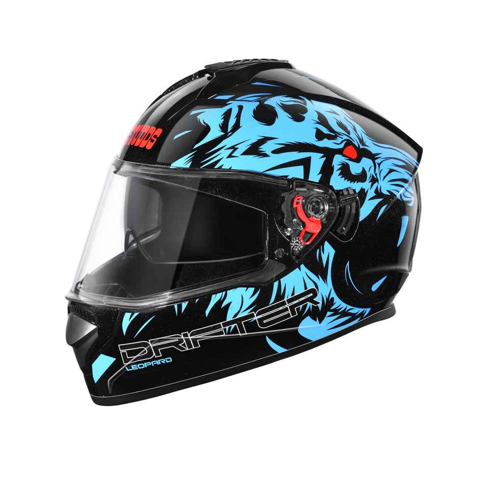 Studds Drifter D2 Leopard ISI-DOT Certified Full Face Helmet | Dual Visor & Spoiler |Black N1 - XL