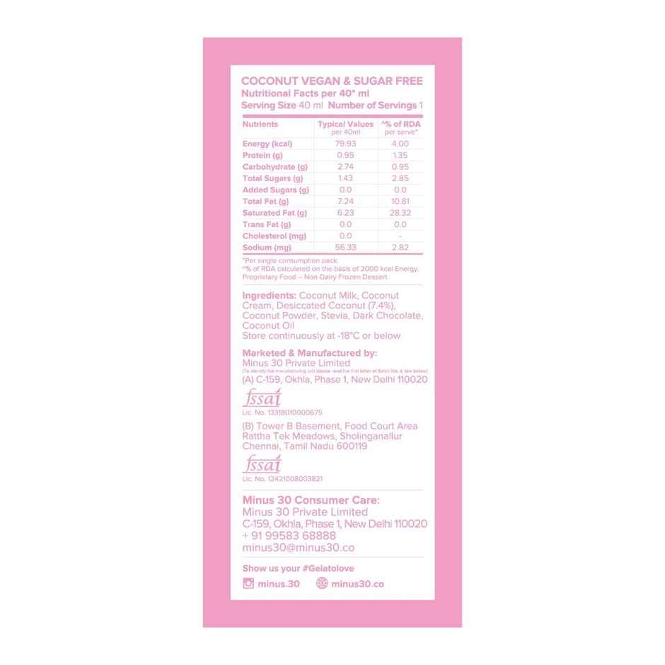 MINUS THIRTY Coconut Mini Stick Vegan & Sugar Free