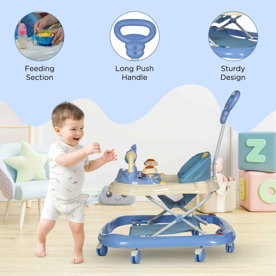 Mee Mee 360 Baby Activity Walker | 6 to 18 Months | 15kg | Blue
