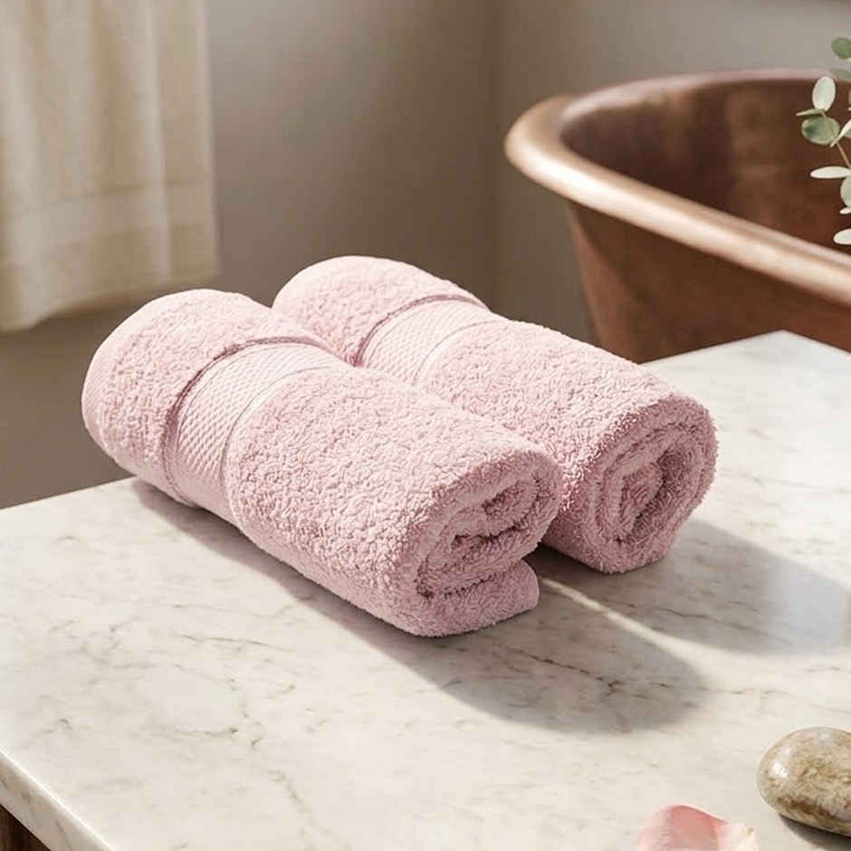 Boutique Living Luxe Loom 100% Cotton 550 GSM Hand Towels | Pink
