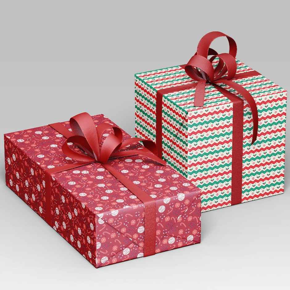 Christmas Red And White Wrapping Paper | Quace