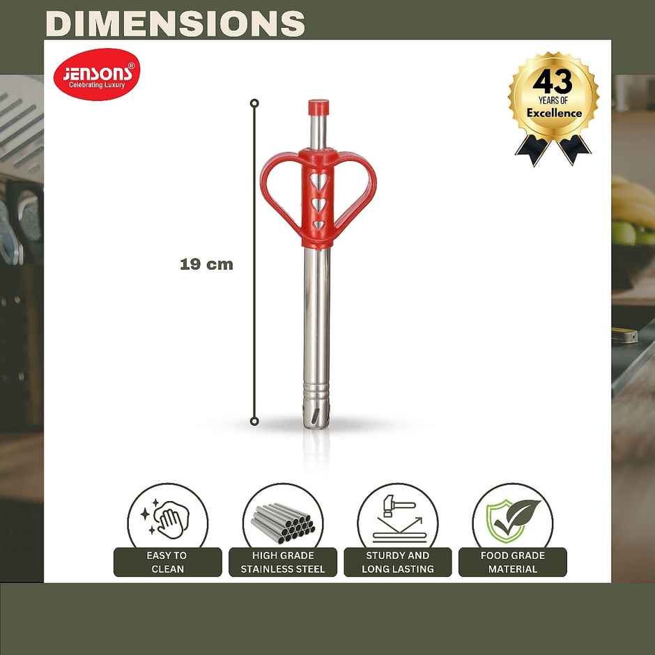 Jensons Stainless Steel Heart Shape Gas Stove Lighter