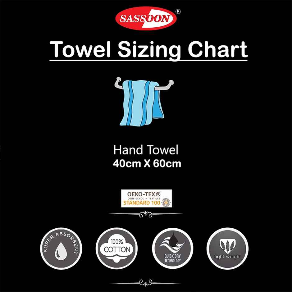 Sassoon Anatolia 100% Cotton Hand Towel | Heaven | 40 x 60 cm