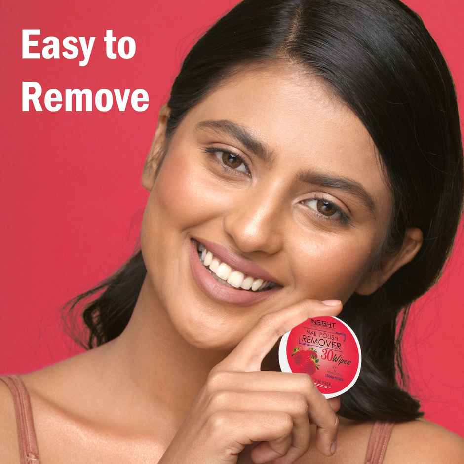 Insight Cosmetics Nail Polish Remover Wipes - Strawberry