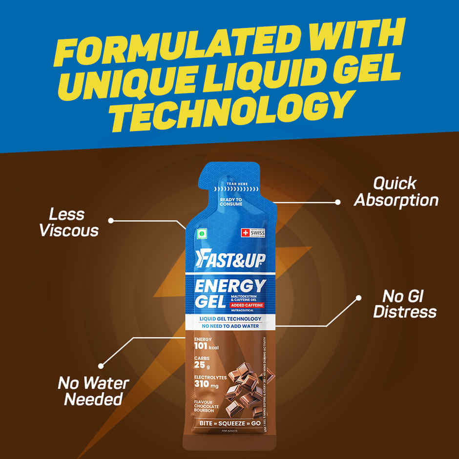 Fast&Up Energy Gel Caffeinated Chocolate Bourbon