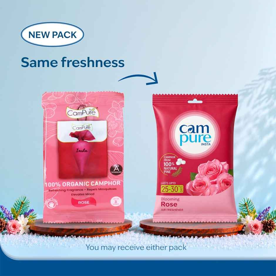Campure Rose Insta Cone Camphor Air, Car, Room Freshener