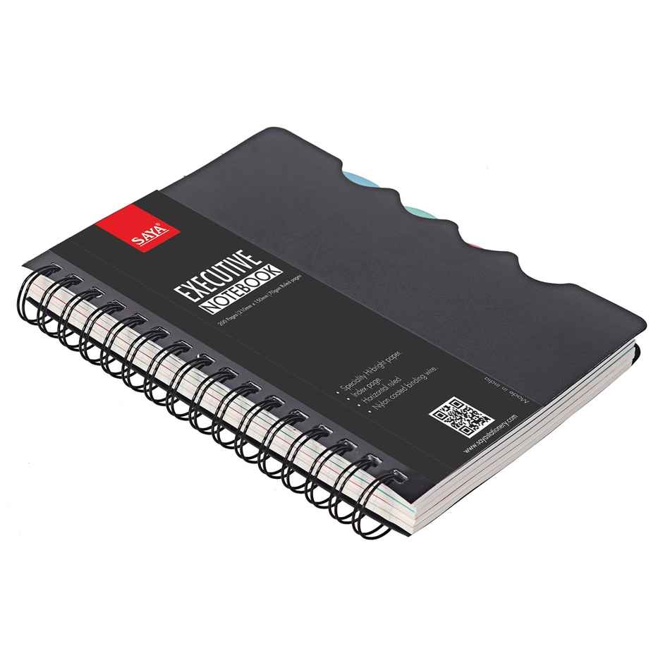 Saya 5 Subject A5 Premium Notebook | Single Ruled | Perforated Pages 300 | 21.6 x 14 cm | Assorted