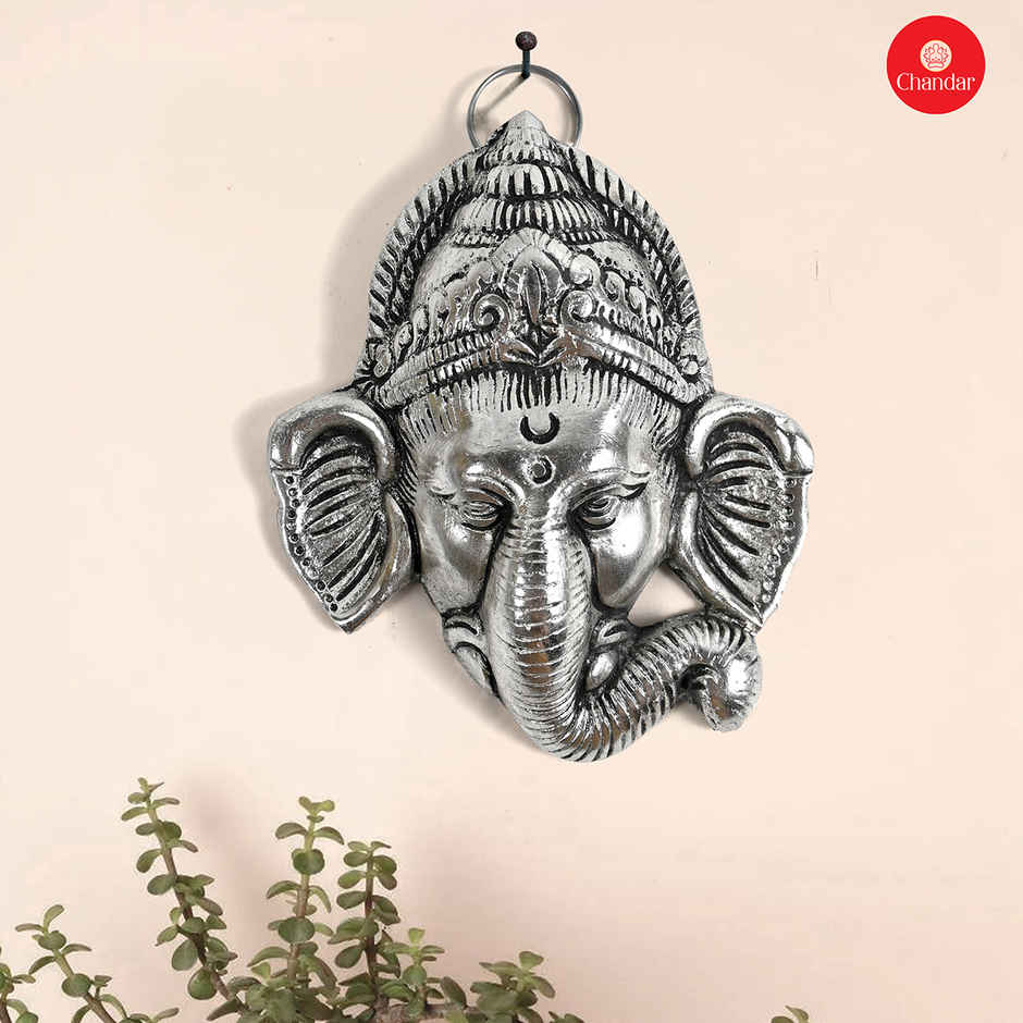 Chandar Baal Ganesh Wall Hanging Metal Oxodised 11.5X9.5 Cm