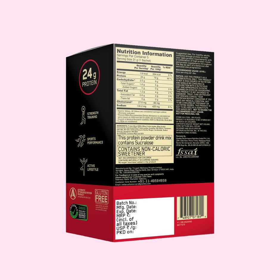 Optimum Nutrition (On) Gold Standard Whey Protein | Alphonso Mango