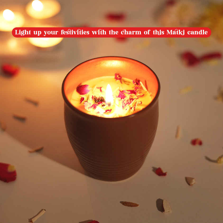 Decorative Matki Candle | Premium Festive Decoration Traditional Candle | Oye Happy