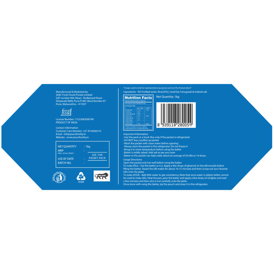 Yours Freshly Dosa & Idli Batter