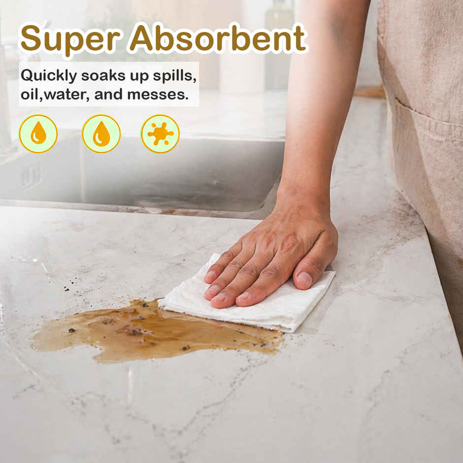 GINNI Superwipe Kitchen Towel Roll | 50 Pulls | 20 x 22 cm