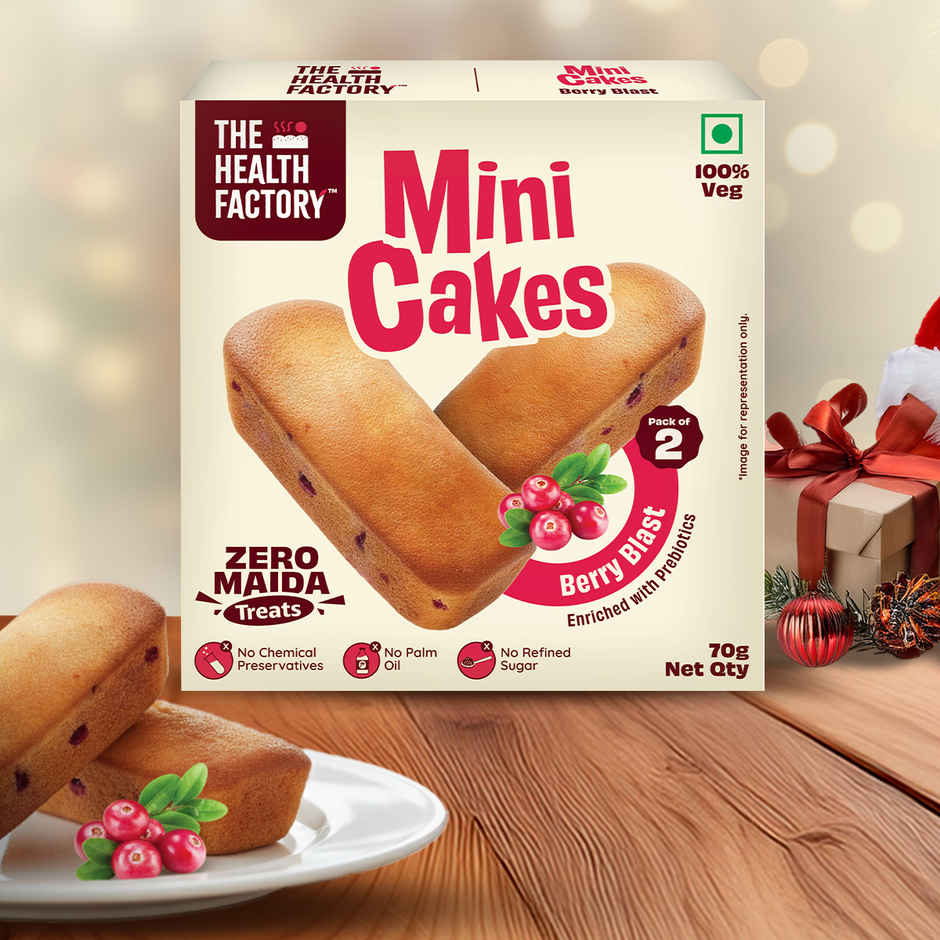 The Health Factory Zero Maida Mini Cakes- Berry Blast