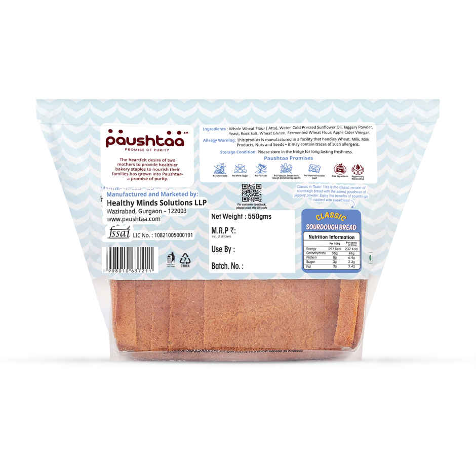 Paushtaa Classic Whole Wheat Bread