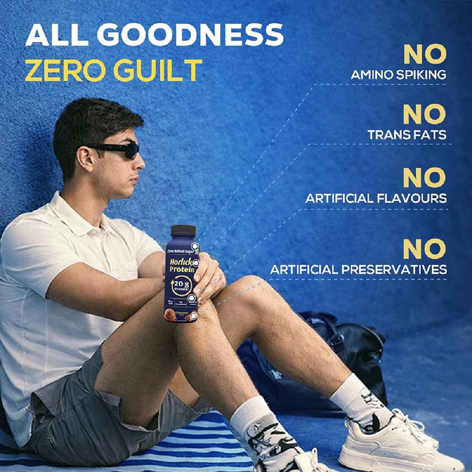 Horlicks Protein Milkshake, with 20g Protein Chocolate Flavour