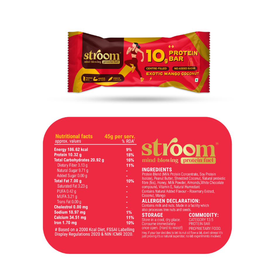 Stroom Exotic Mango Coconut Protein Bars