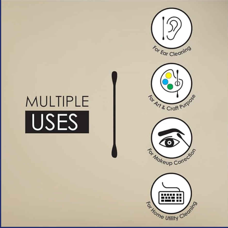 Tulips Paper Stick Cotton Buds Zipper Bag