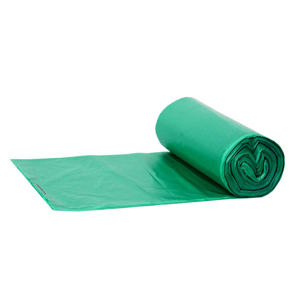 Green Medium Oxo Bio Degradable Garbage Bags-Swachhta First medium (19 x 21 Inches)
