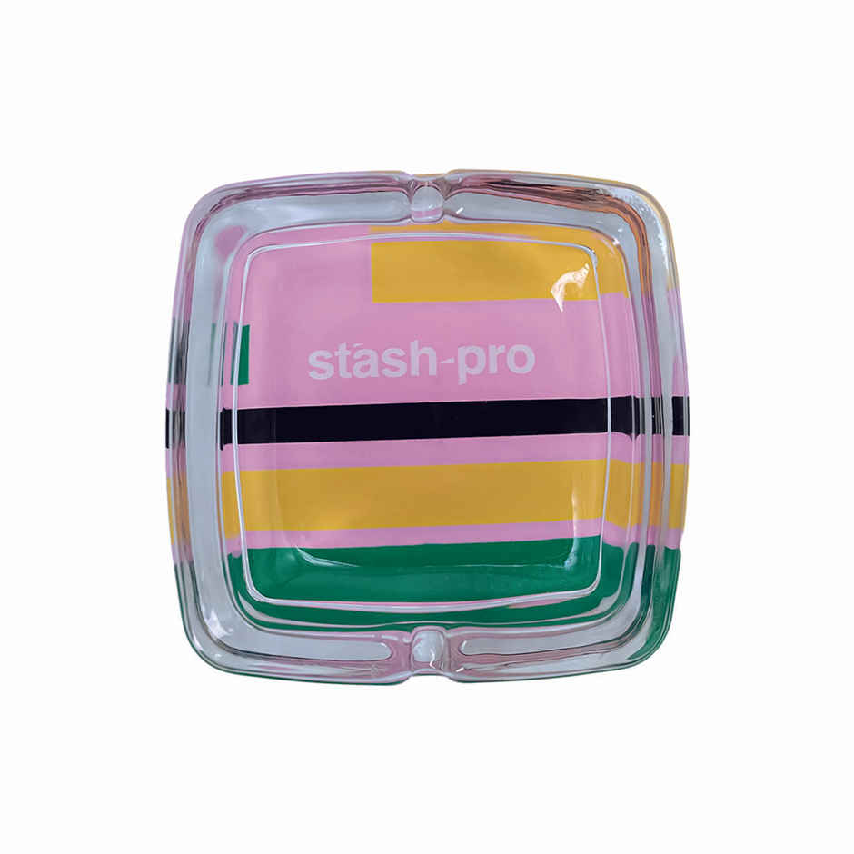 Stash-Pro Square Glass Ashtray