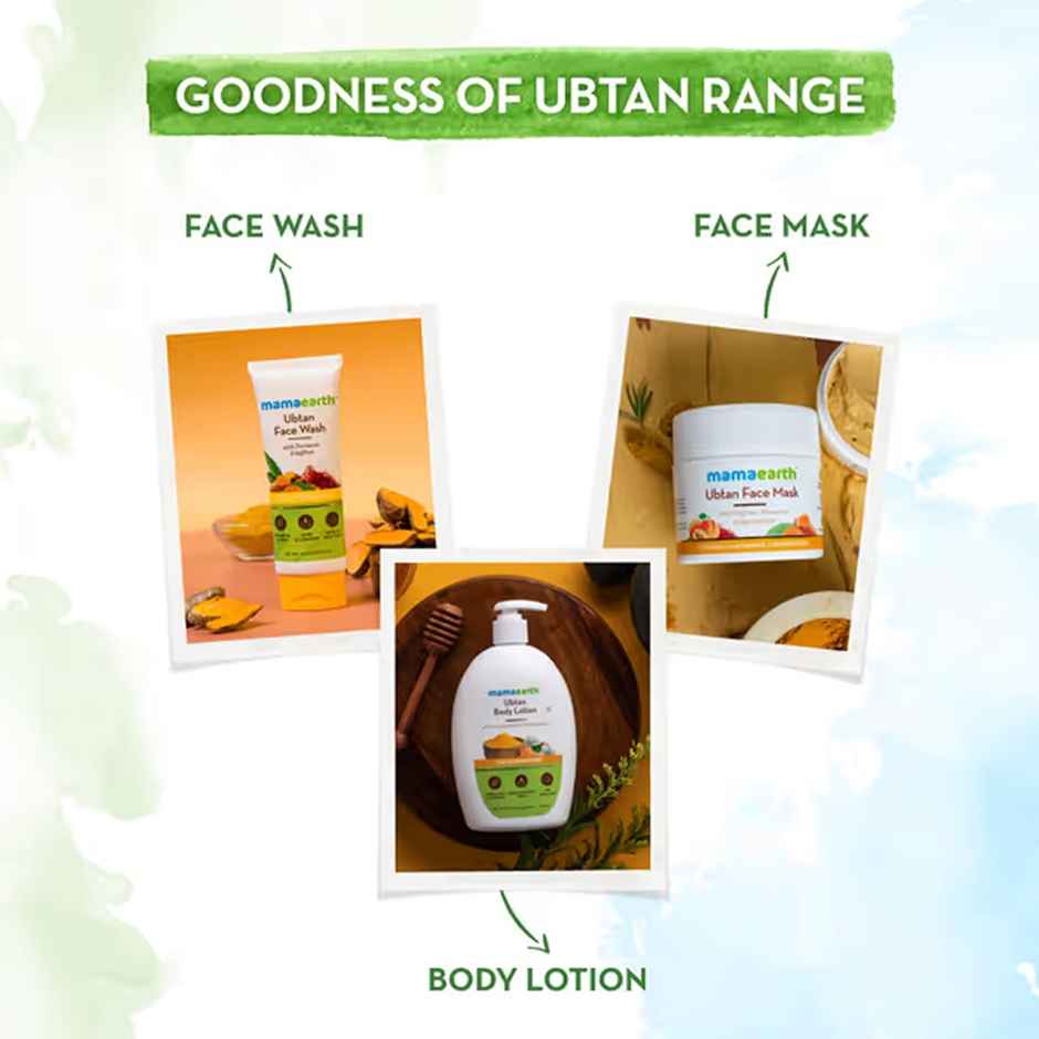 Mamaearth Ubtan Face Pack Mask for Skin Brightening, Detan & Glowing Skin with Saffron&Turmeric