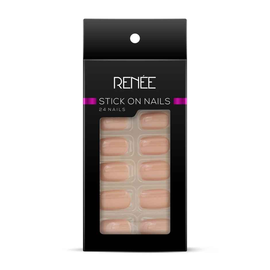 Renee Stick On Nails Bn 02| 24 Reusable Artificial Fake Nail Set