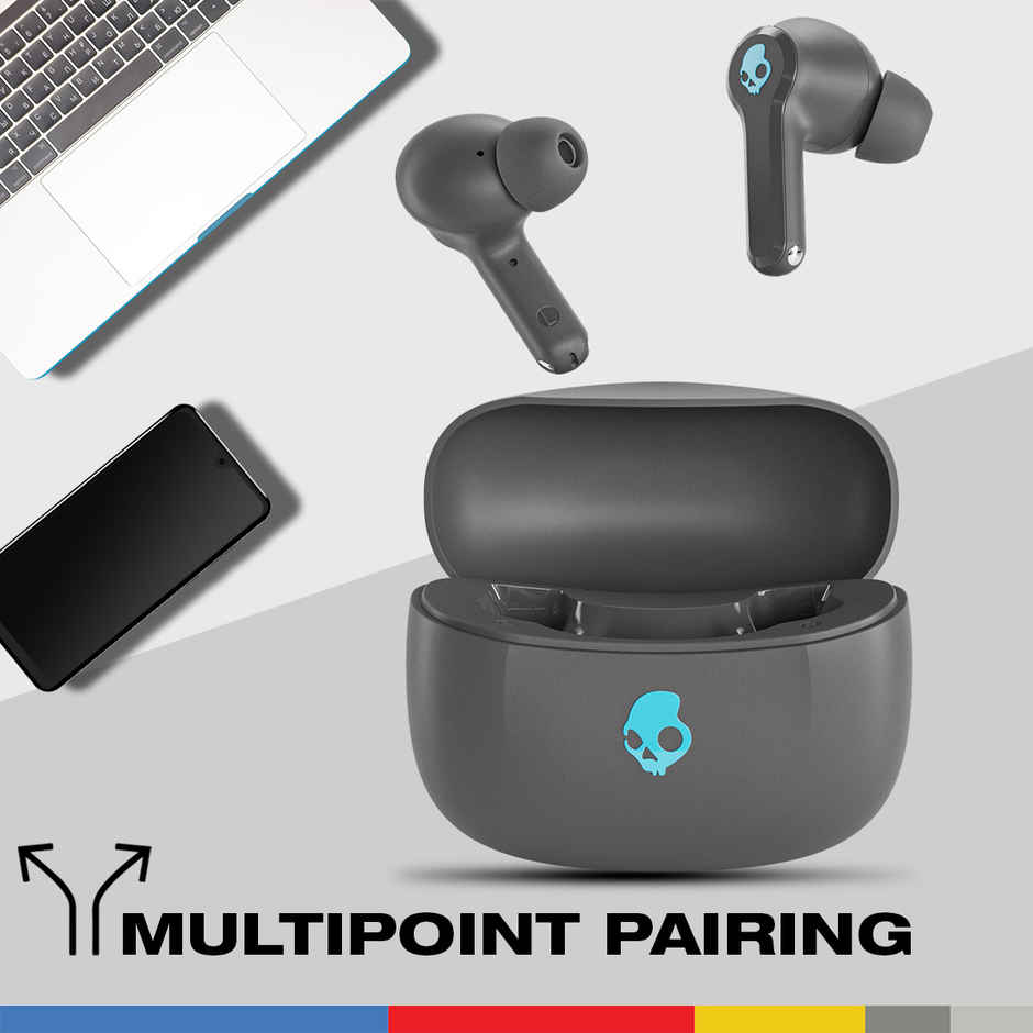 Skullcandy Inkd True Wireless Earbuds 48 Hour Battery Quad Mic ENC Grey