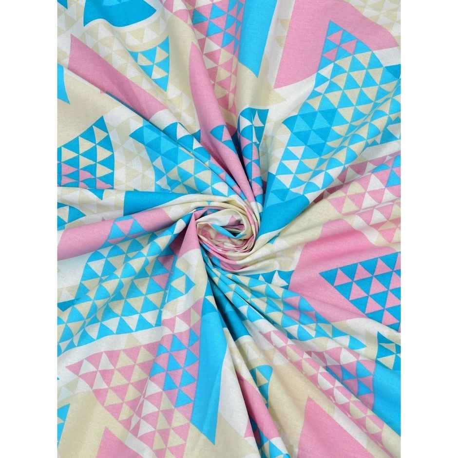 Bombay Dyeing Epigram 120 TC 100% Cotton Turquoise blue Super King Size Bedsheet - 2 Pillow Covers