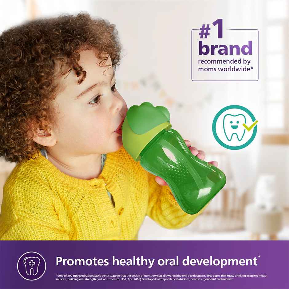 Philips Avent Straw Cup | 300ml/10oz | 12 m+ | BPA Free | SCF798/00 ( Colour May Vary)