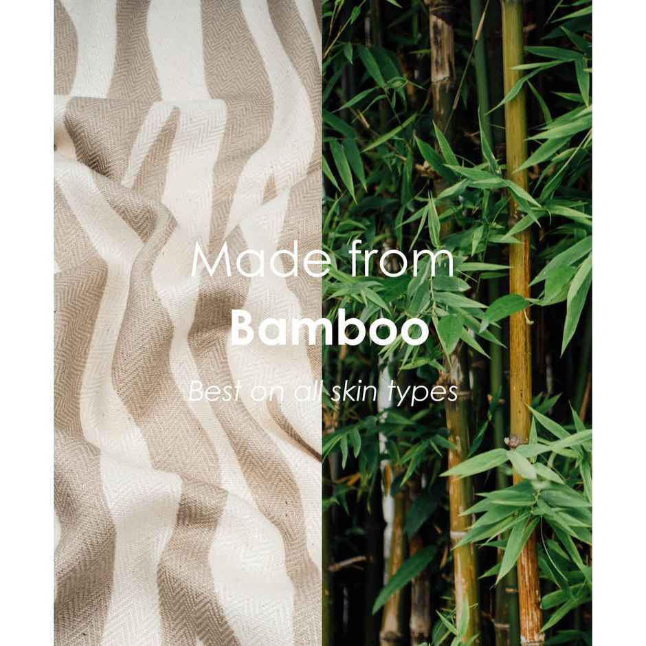 Thirsty Towel by Doctor Towels Taupe Tiger Bamboo Bath Towel | 70 x 140 cm | 210 GSM - Natural Base