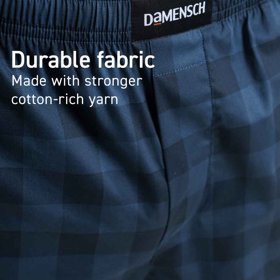 Damensch Men's Cotton Tapered Fit Pyjama| Navy | S